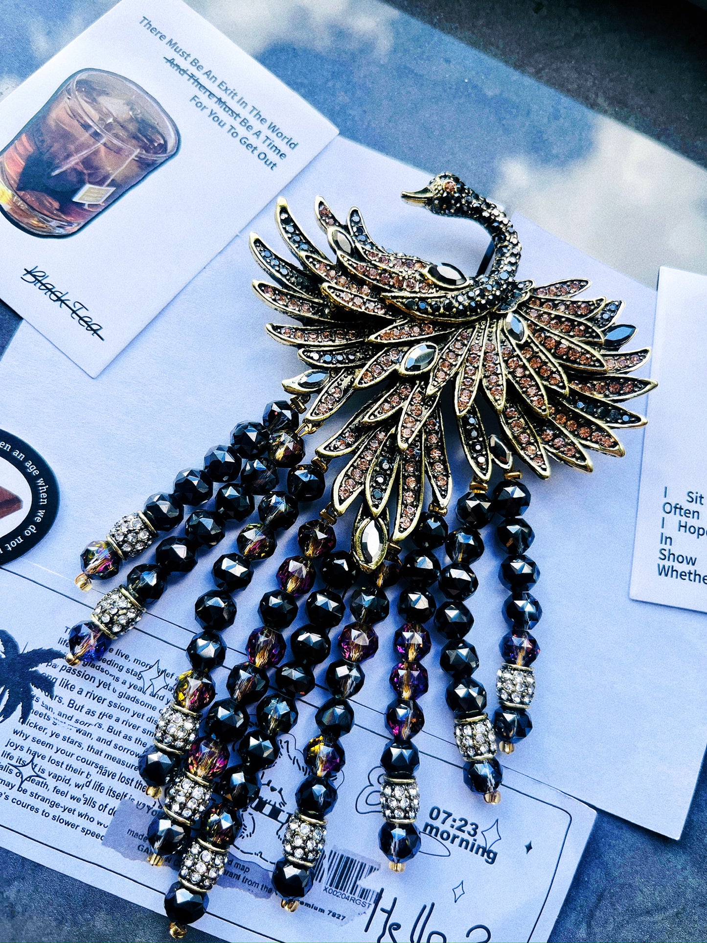 Phoenix Pave Diamond Brooch