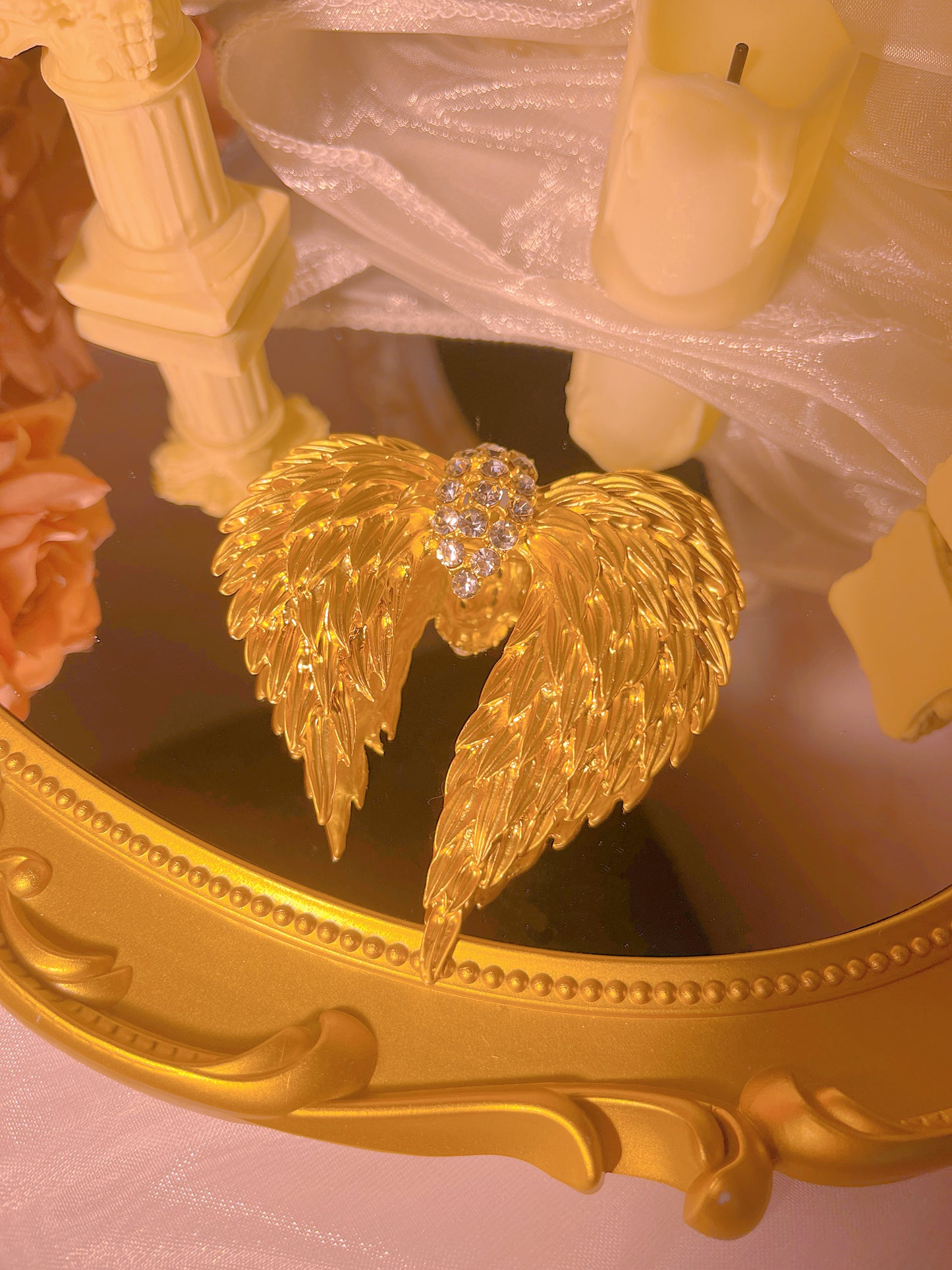 Vintage Gold Angel Brooch