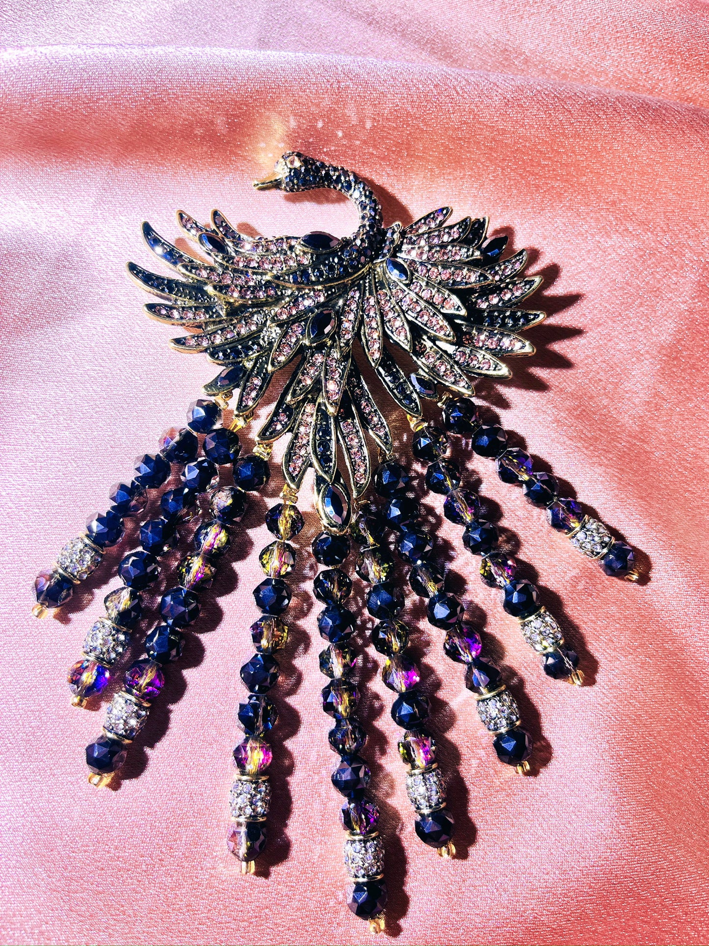 Phoenix Pave Diamond Brooch
