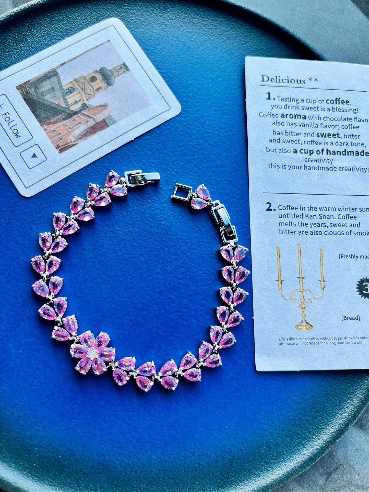 Radiant Pink Blossom Bracelet