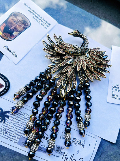 Phoenix Pave Diamond Brooch