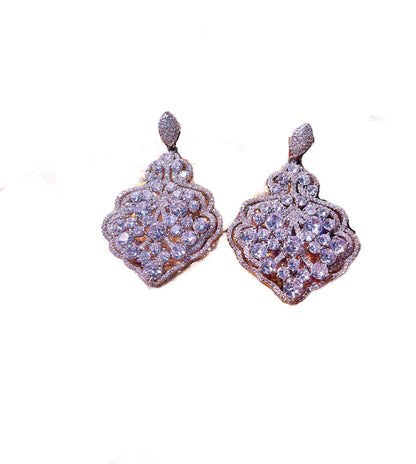 Crystal Starlight Silver Vintage Drop Earrings