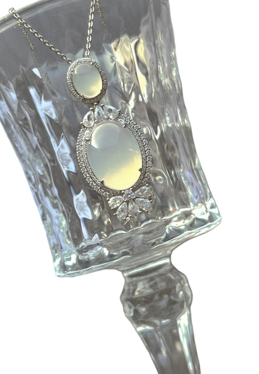 White Chalcedony Necklace