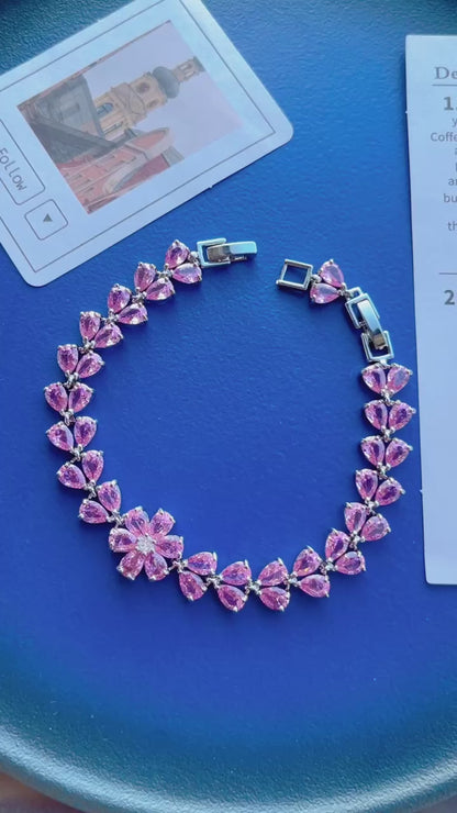 Radiant Pink Blossom Bracelet