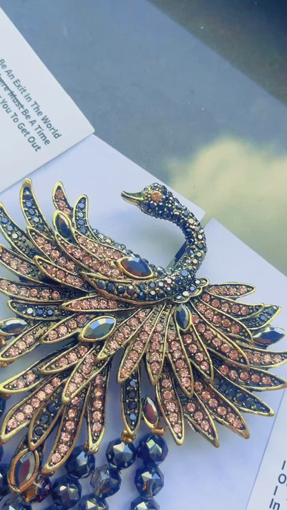 Phoenix Pave Diamond Brooch